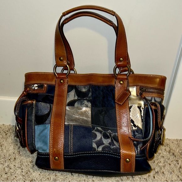Coach Patchwork & Leather Tote Bag - Picture 2 of 11